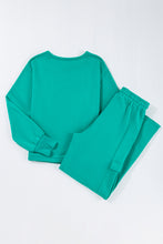 Load image into Gallery viewer, Online Sachet Pink Solid Color Patchwork Pullover Top and Cargo Pants Set
