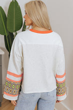 Load image into Gallery viewer, Online Apricot Western Aztec Patch Mineral Wash Loose Fit Top
