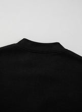 Load image into Gallery viewer, Online Black Solid Seamed Zipper Jacket and Drawstring Waist Pants Set
