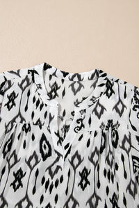 Online Black Western Abstract Geometric Printed Maxi Dress