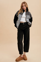 Load image into Gallery viewer, Online Annie Wear Plaid Zip Up Drop Shoulder Sherpa Jacket
