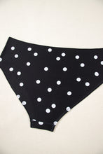Load image into Gallery viewer, Online Black Polka Dot Trim V Neck Plus Size Swim Dress
