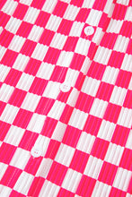 Load image into Gallery viewer, Online Pink Checkered Buttoned Shirt and High Waist Pants Pajama Set
