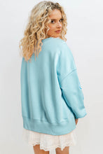 Load image into Gallery viewer, Online Apricot Pink Sequined Bowknot Drop Shoulder Oversized Sweatshirt
