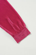 Load image into Gallery viewer, Online Rose Red Plus Size Ribbed Long Sleeve Shirt and Pants Pajama Set
