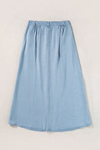 Load image into Gallery viewer, Online Dark Grey Fully Buttoned Long Denim Skirt
