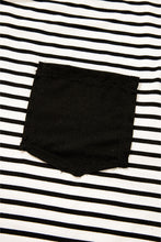 Load image into Gallery viewer, Online Black Stripe Chest Pocket Patch Round Neck Tank Top
