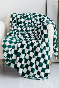 Online Chestnut Checkerboard Printed Soft Throw Blanket 120*200cm