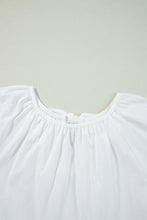 Load image into Gallery viewer, Online White Bow Knot Cutout Back Loose Fit 3/4 Sleeve Blouse
