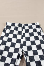 Load image into Gallery viewer, Online Black Checkerboard High Rise Casual Flared Pants
