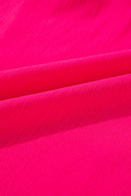 Load image into Gallery viewer, Online Strawberry Pink Floral Embroidered Flutter Sleeve Pleated O Neck Plus Size Blouse
