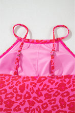 Load image into Gallery viewer, Online Rose Leopard Drawstring Side Tankini 2pcs Swimsuit
