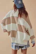 Load image into Gallery viewer, Online Green Checkered Side Slits Drop Shoulder Oversized Sweater
