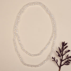 New Crystal Beaded Necklace- clear