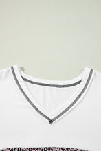Load image into Gallery viewer, Online Black Leopard Print Colorblock V Neck Long Sleeve Plus Size Top
