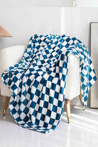 Online Chestnut Checkerboard Printed Soft Throw Blanket 120*200cm