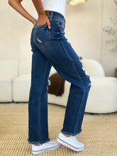 Load image into Gallery viewer, Online Judy Blue Full Size Mid Rise Distressed Raw Hem Jeans
