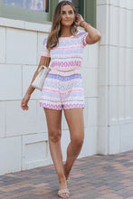 Load image into Gallery viewer, Online Multicolor Aztec Print Short Sleeve Romper
