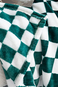 Online Chestnut Checkerboard Printed Soft Throw Blanket 120*200cm