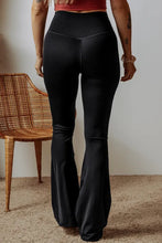 Load image into Gallery viewer, Black V Shape High Waist Flared Leggings
