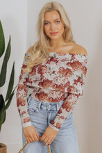 Load image into Gallery viewer, Online Pink Floral Printed Long Sleeve Sheath Bodysuit
