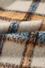 Load image into Gallery viewer, Online Brown Stripe Plus Size Plaid Print Collared Buttoned Jacket
