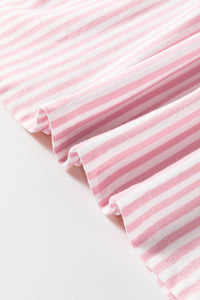 Online White Stripe Patchwork Bracelet Sleeve Plus Size T Shirt