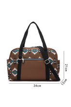 Load image into Gallery viewer, Online Coffee Western Aztec Print PU Leather Large Travel Duffel Bag
