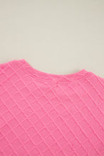 Load image into Gallery viewer, Online Sachet Pink Checkered Textured Tee and Drawstring Shorts
