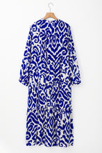 Load image into Gallery viewer, Online Black Western Abstract Geometric Printed Maxi Dress
