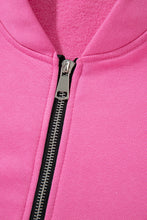 Load image into Gallery viewer, Online Black Solid Seamed Zipper Jacket and Drawstring Waist Pants Set
