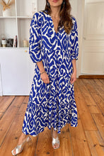 Load image into Gallery viewer, Online Black Western Abstract Geometric Printed Maxi Dress
