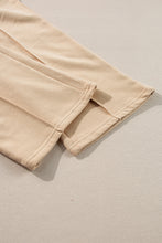 Load image into Gallery viewer, Online Black Solid Seamed Zipper Jacket and Drawstring Waist Pants Set
