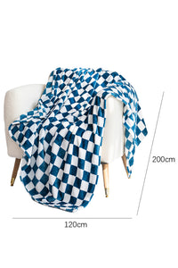 Online Chestnut Checkerboard Printed Soft Throw Blanket 120*200cm