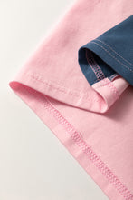 Load image into Gallery viewer, Online Pink Colorblock Long Sleeve Buttons Henley Top
