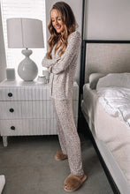 Load image into Gallery viewer, White Leopard Print Long Sleeve and Pants Pajamas Set
