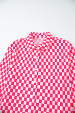 Load image into Gallery viewer, Online Pink Checkered Buttoned Shirt and High Waist Pants Pajama Set
