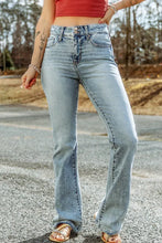 Load image into Gallery viewer, Sky Blue Detail Flare Jeans LC7873783-4
