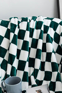 Online Chestnut Checkerboard Printed Soft Throw Blanket 120*200cm