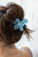 Load image into Gallery viewer, Sky Blue Flower Hair Claw Clip

