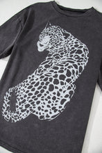 Load image into Gallery viewer, Online Medium Grey Vintage Cheetah Printed Mineral Wash Graphic Tee
