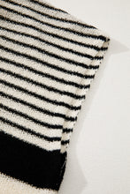 Load image into Gallery viewer, Online Black white Striped O Neck Sweater Vest
