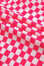 Load image into Gallery viewer, Online Pink Checkered Buttoned Shirt and High Waist Pants Pajama Set
