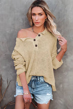 Load image into Gallery viewer, Buttoned Side Split Knit Sweater
