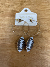 Load image into Gallery viewer, SUNDAY IS FOR FOOTBALL GOLD HOOP EARRINGS
