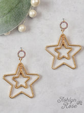 Load image into Gallery viewer, SHE&#39;S THE STAR OF THE SHOW GOLD STAR EARRINGS
