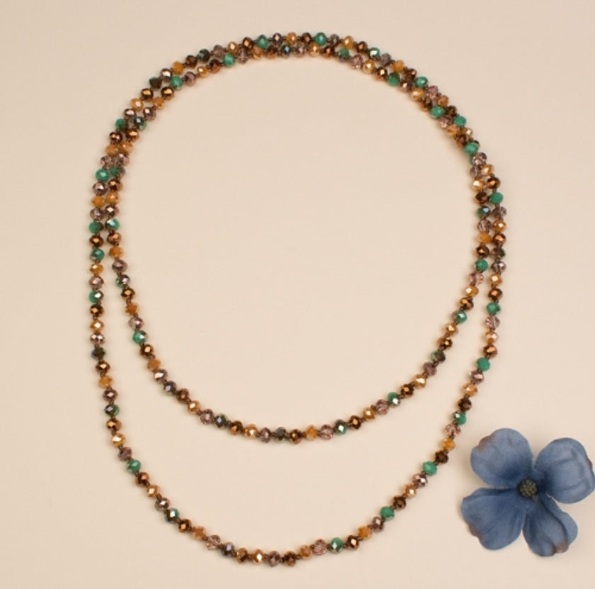 New Crystal Beaded Necklace- 73 multi