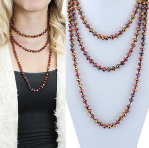 New Crystal Beaded Necklace- 27 multi