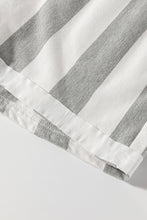 Load image into Gallery viewer, Online Gray Stripe Mixed Print Short Sleeve Top and Pocketed Shorts Set
