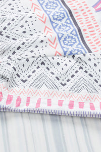 Online Multicolor Aztec Print Short Sleeve Romper